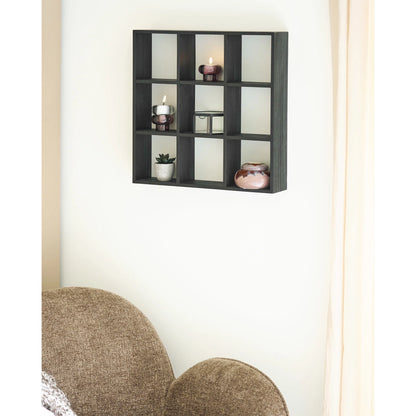 House Nordic Moss Væghylde Sort – Fyrretræ 46 × 46 cm