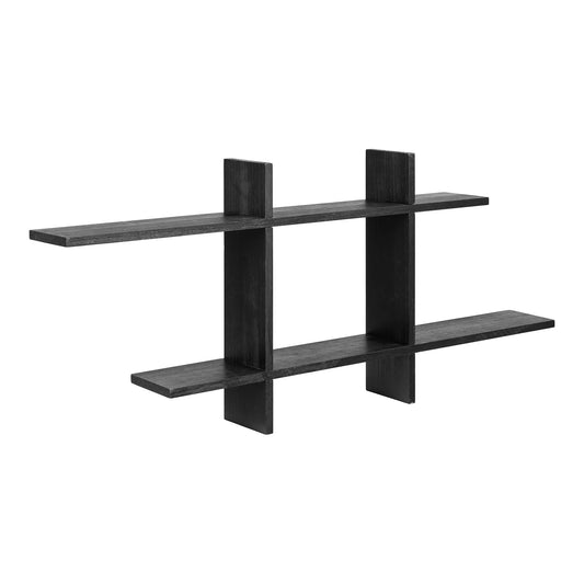 House Nordic Mostar Væghylde – Sort Fyrretræ 86 × 10 × 38 cm  Elegant og stilren væghylde i sort fyrretræ – perfekt til moderne boligindretning og dekorativ opbevaring.