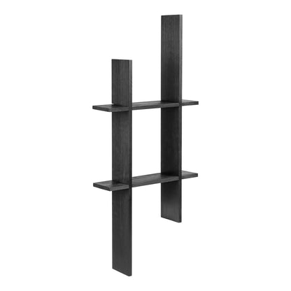 House Nordic Mostar Væghylde – Sort Fyrretræ 86 × 10 × 38 cm  Elegant og stilren væghylde i sort fyrretræ – perfekt til moderne boligindretning og dekorativ opbevaring.