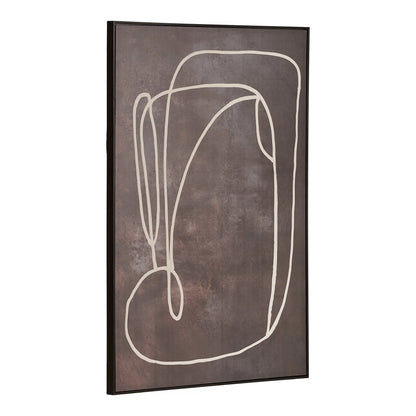 House Nordic Apia Lærredsprint No. 1 – Mørkebrun 80 × 120 cm  Elegant og dekorativ vægkunst i varme mørkebrune nuancer – skab en stilfuld og hyggelig atmosfære i hjemmet.