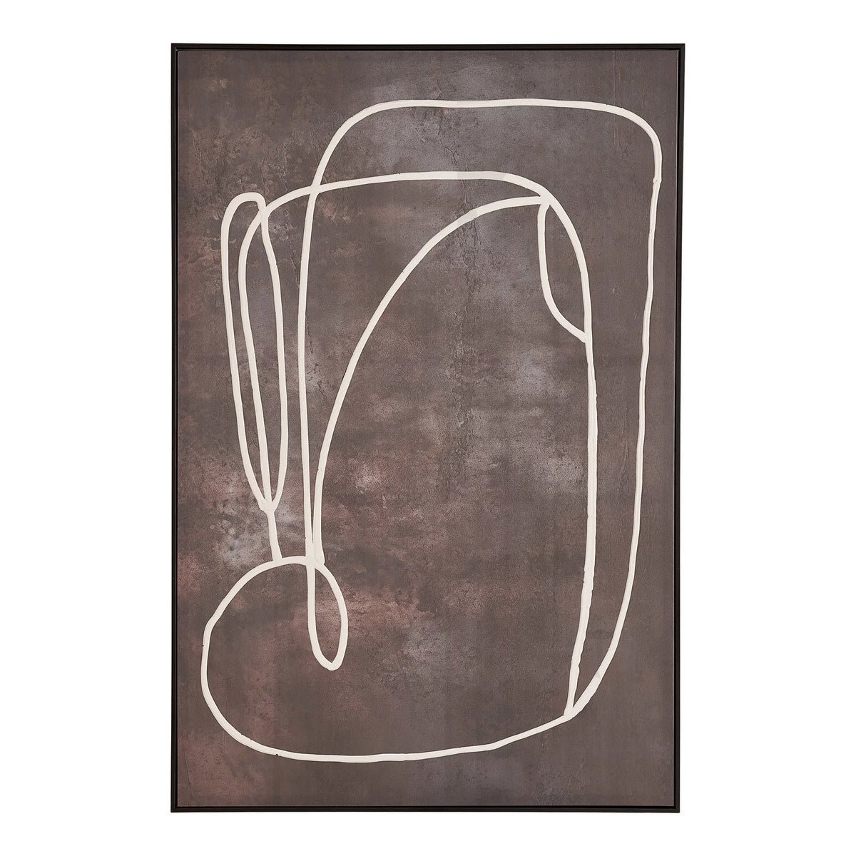 House Nordic Apia Lærredsprint No. 1 – Mørkebrun 80 × 120 cm  Elegant og dekorativ vægkunst i varme mørkebrune nuancer – skab en stilfuld og hyggelig atmosfære i hjemmet.