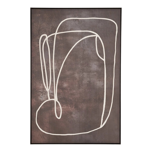 House Nordic Apia Lærredsprint No. 1 – Mørkebrun 80 × 120 cm  Elegant og dekorativ vægkunst i varme mørkebrune nuancer – skab en stilfuld og hyggelig atmosfære i hjemmet.
