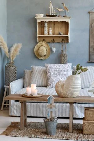 Chic Antique – Glasflaske med jute flet og hank (Lille) H27 cm