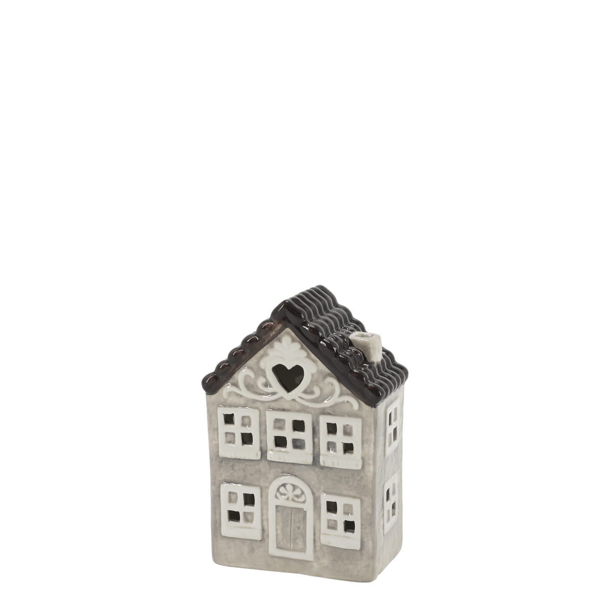Chic Antique Chamonix Hus til Fyrfadslys – Fransk Grå H15 cm