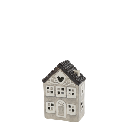 Chic Antique Chamonix Hus til Fyrfadslys – Fransk Grå H15 cm