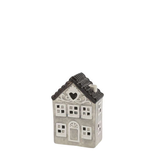 Chic Antique Chamonix Hus til Fyrfadslys – Fransk Grå H15 cm