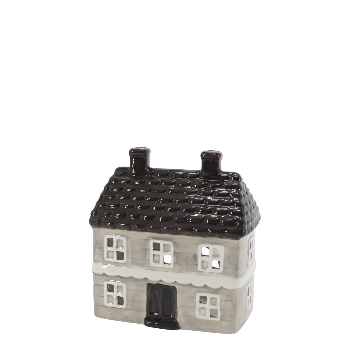 Chic Antique Chamonix Hus til Fyrfadslys – Fransk Grå H16,5 cm