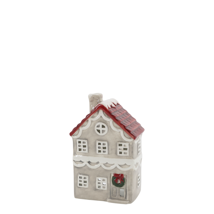 Chic Antique Chamonix Hus til Fyrfadslys – Fransk Grå H16 cm