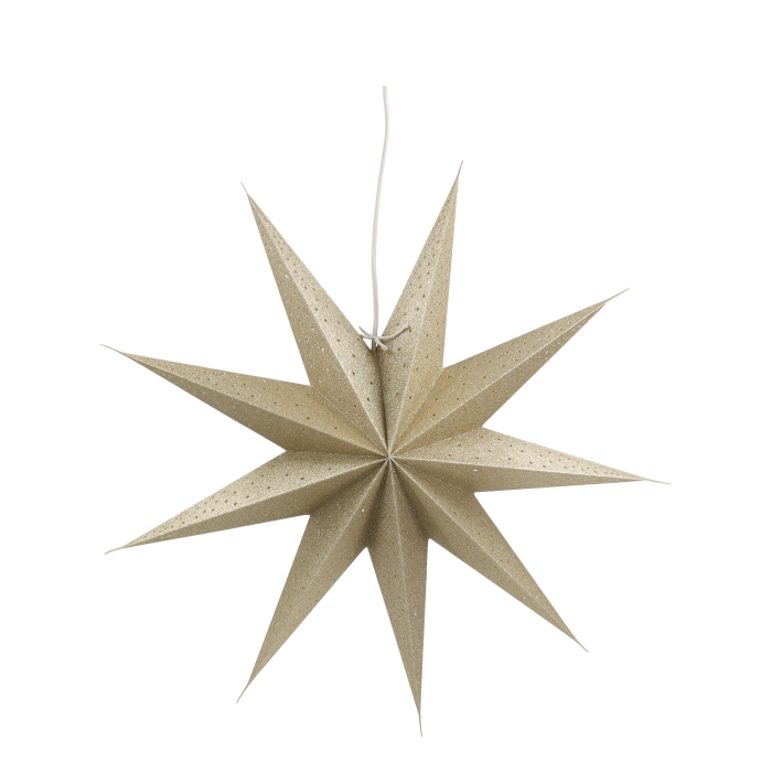 Chic Antique Papirstjerne Ø60 cm – Champagne  Elegant papirstjerne i champagne med en diameter på 60 cm – smuk juledekoration til vindue og hjem