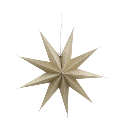 Chic Antique Papirstjerne Ø60 cm – Champagne  Elegant papirstjerne i champagne med en diameter på 60 cm – smuk juledekoration til vindue og hjem