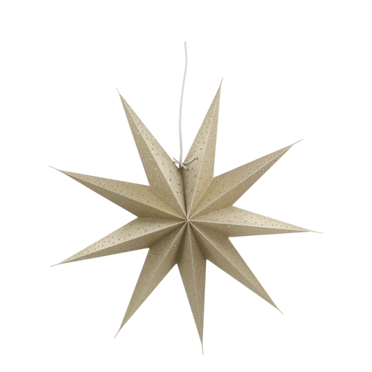 Chic Antique Papirstjerne Ø60 cm – Champagne  Elegant papirstjerne i champagne med en diameter på 60 cm – smuk juledekoration til vindue og hjem