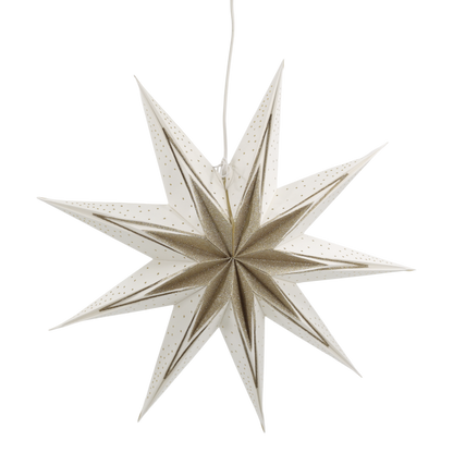 Chic Antique Papirstjerne Ø60 cm – Creme & Champagne  Elegant papirstjerne i creme og champagne – dekorativ julestjerne på Ø60 cm til hjemmets juleindretning