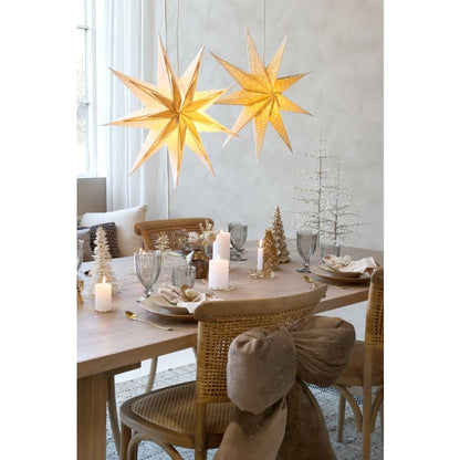 Chic Antique Papirstjerne Ø60 cm – Creme & Champagne  Elegant papirstjerne i creme og champagne – dekorativ julestjerne på Ø60 cm til hjemmets juleindretning