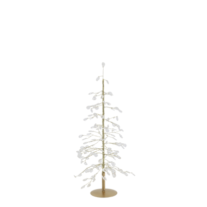 Chic Antique Juletræ med Prismer & Guldtråd – H42 cm – Klar/Guld