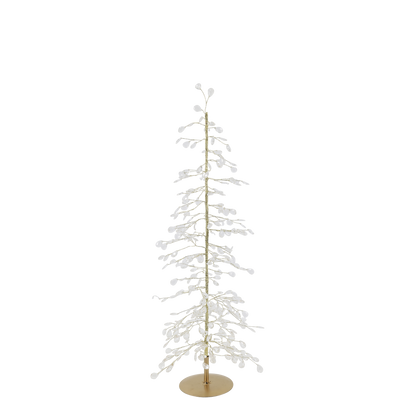 Chic Antique Juletræ med Prismer & Guldtråd – H61 cm – Klar/Guld