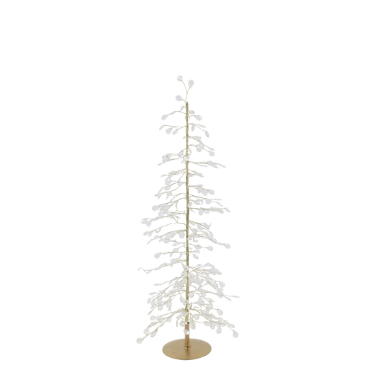 Chic Antique Juletræ med Prismer & Guldtråd – H61 cm – Klar/Guld