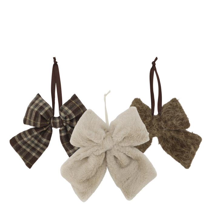 Chic Antique Sløjfer med Ophæng – Sæt af 3 – Beige & Mocca