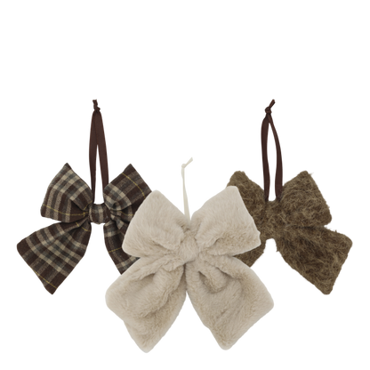 Chic Antique Sløjfer med Ophæng – Sæt af 3 – Beige & Mocca