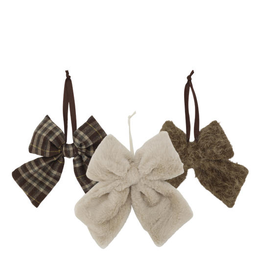 Chic Antique Sløjfer med Ophæng – Sæt af 3 – Beige & Mocca