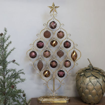 Chic Antique Stativ med Stjerne – H106 cm – Antique Messing - Elegant dekorationsstativ fra Chic Antique i antique messing med smuk stjerne på toppen – perfekt til at skabe en stemningsfuld juledekoration i hjemmet.