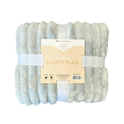 Nordis Fluffy Plaid Grå 140 × 180 cm – Blød og Varm Plaid