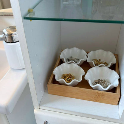 Nordis Keramikskåle med Bakke – 4 Skåle til Tapas, Snacks & Servering