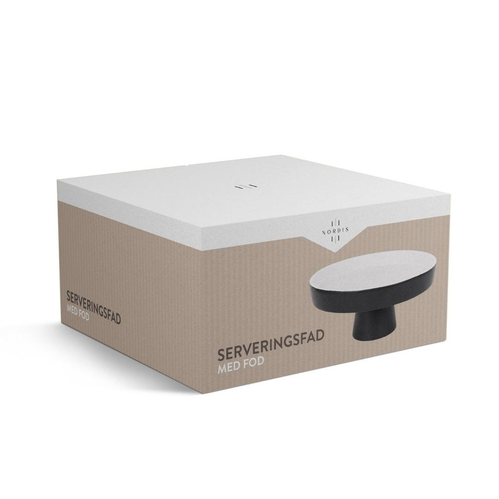 Nordis Serveringsfad med Fod – Keramik 25 × 25 × 10 cm
