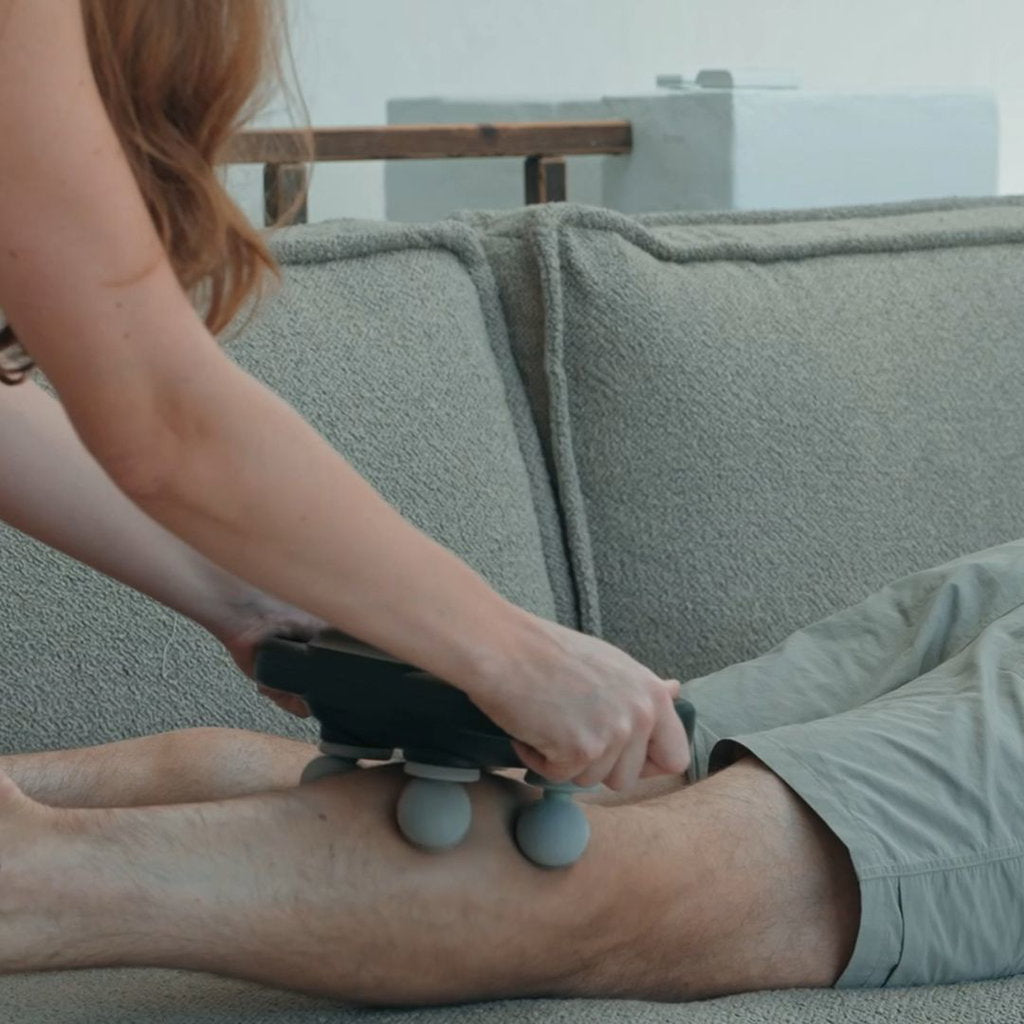 MassagePro 4-Hovedet Massageapparat med 9 Intensitetsniveauer - Kraftfuldt massageapparat med 4 massagehoveder, 9 intensitetsniveauer og 10 massageprogrammer til trætte muskler