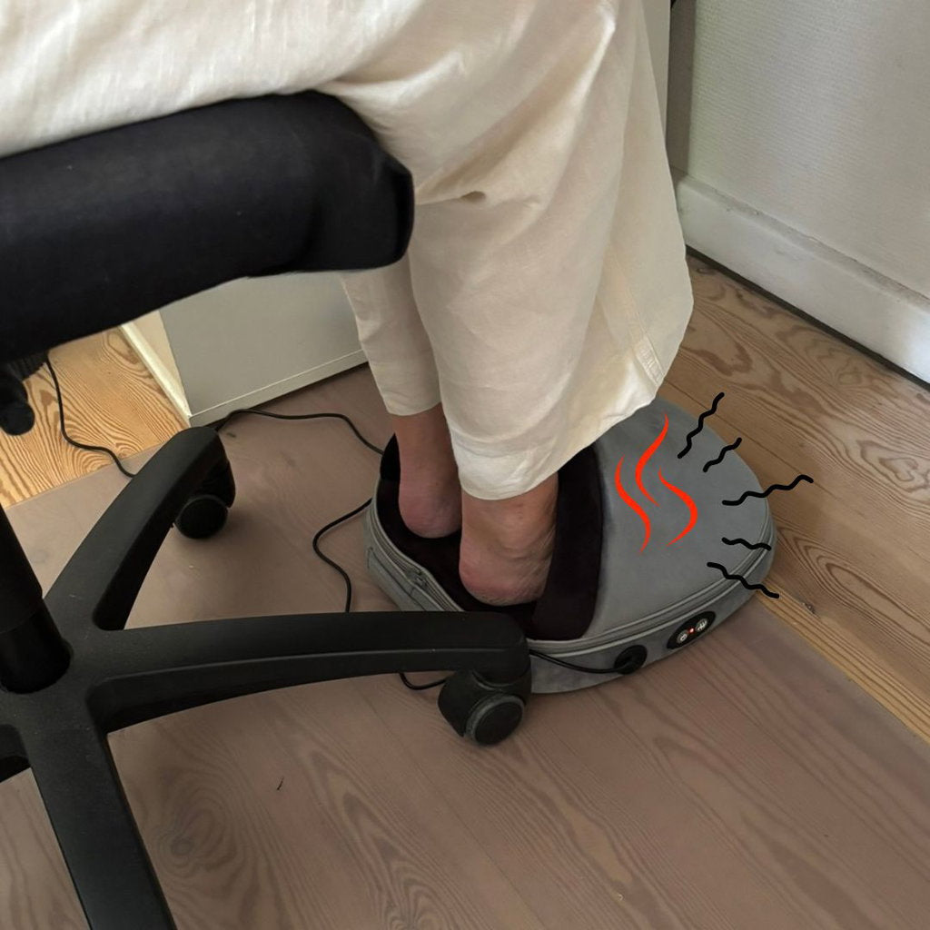 MassagePro 2-i-1 Massagepude til Ryg og Fødder med Varme - Behagelig 2-i-1 massage med vibrationsmassage og varme til både ryg og trætte fødder
