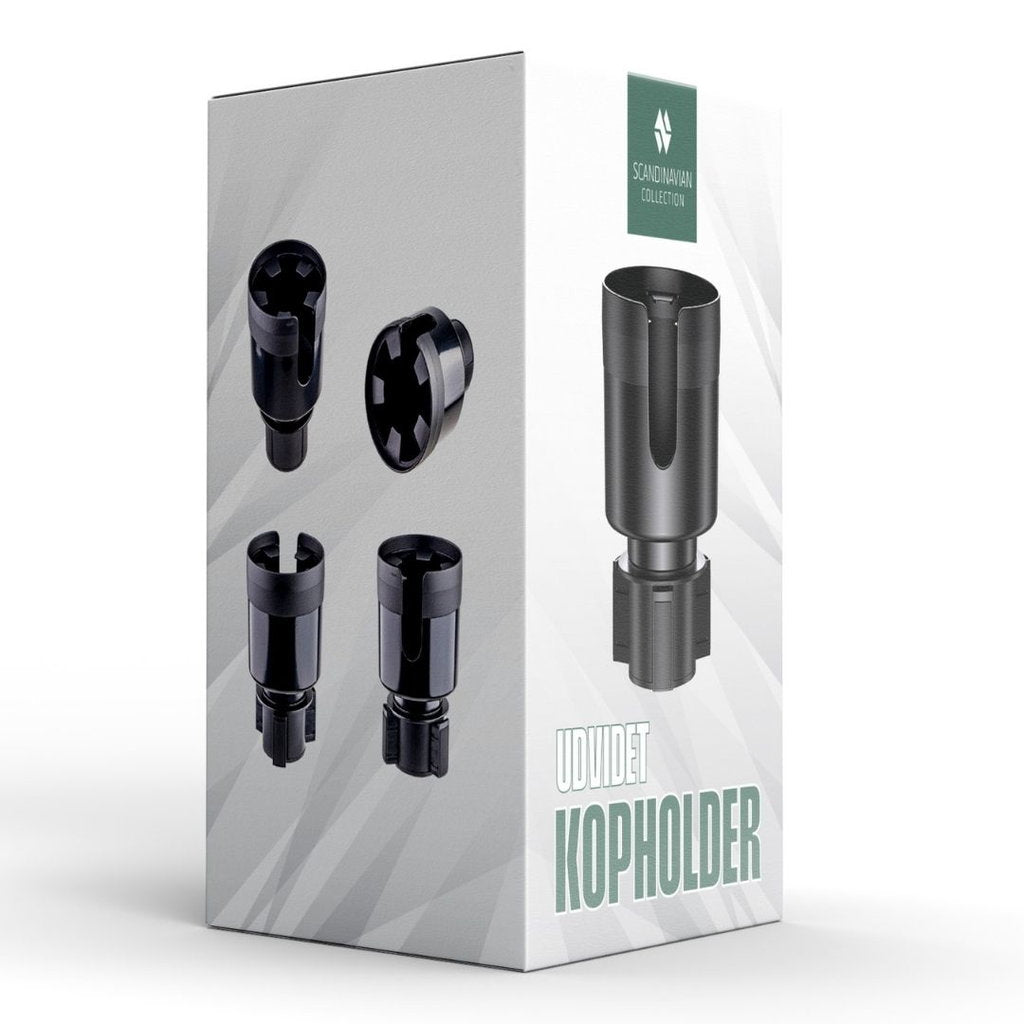 Udvidet Kopholder til Bil – Justerbar Adapter  Praktisk kopholderadapter med plads til større termokopper, drikkeflasker og kopper med hank