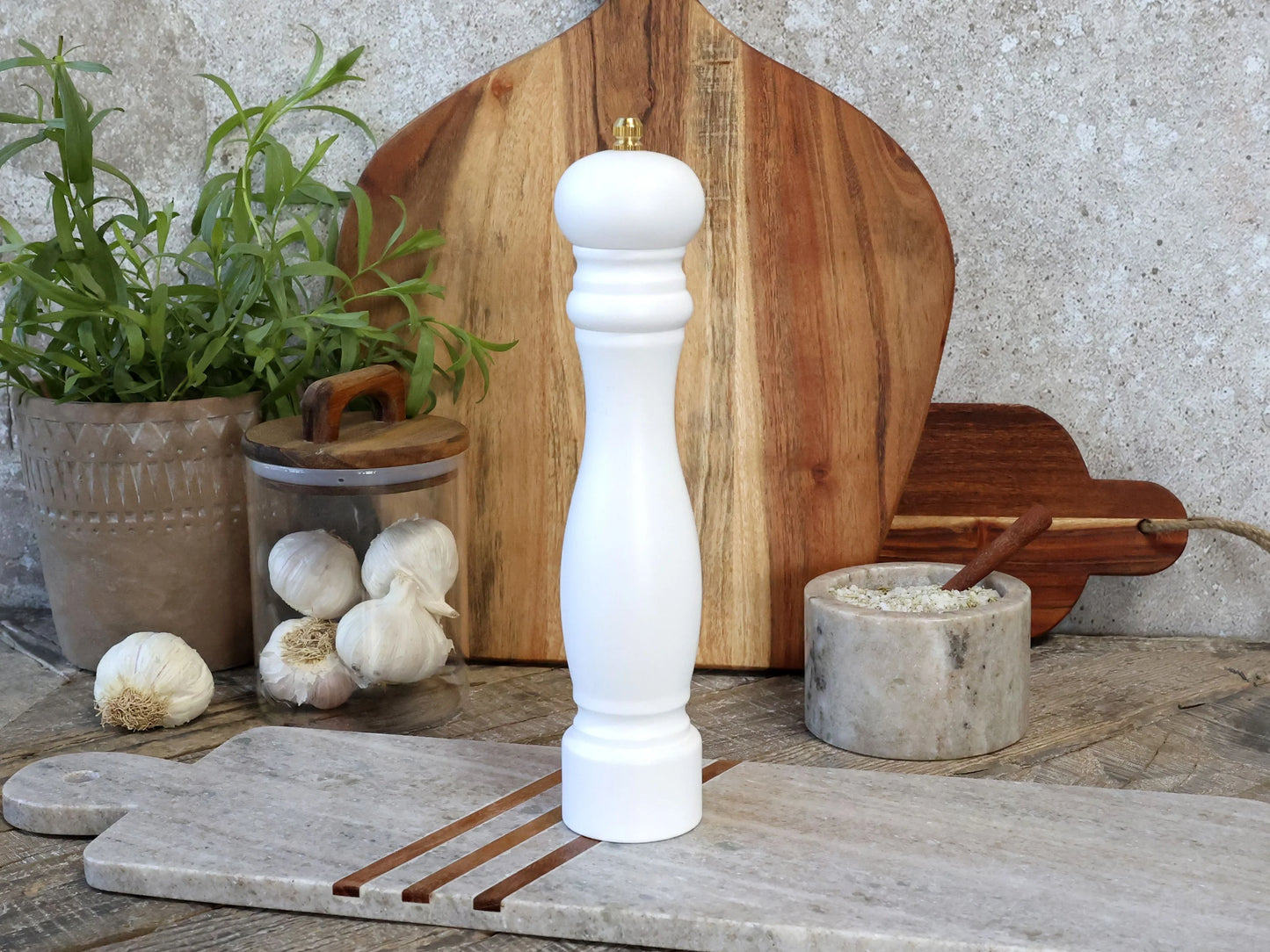 Chic Antique – Salt-/Peberkværn H26/Ø5 cm creme
