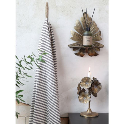 Knage med blad – Antique messing -  Knage med blad i antique messing