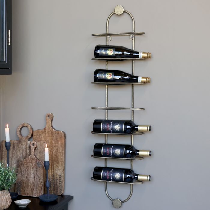 Chic Antique Vinholder til Væg – Messing H109 cm