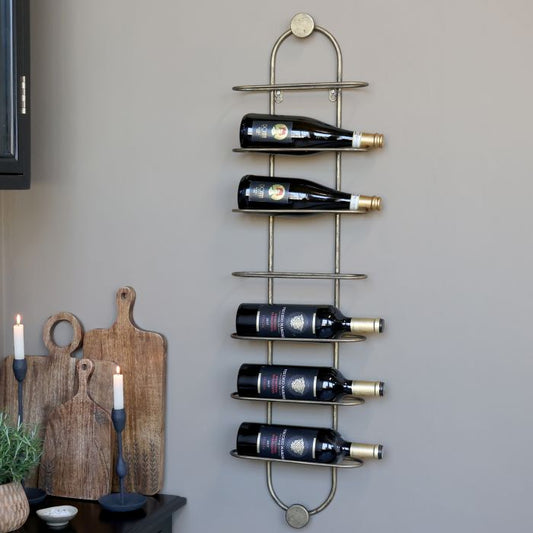 Chic Antique Vinholder til Væg – Messing H109 cm