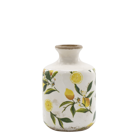 Chic Antique - Limone Flaske med Citronmotiv 17x10 cm