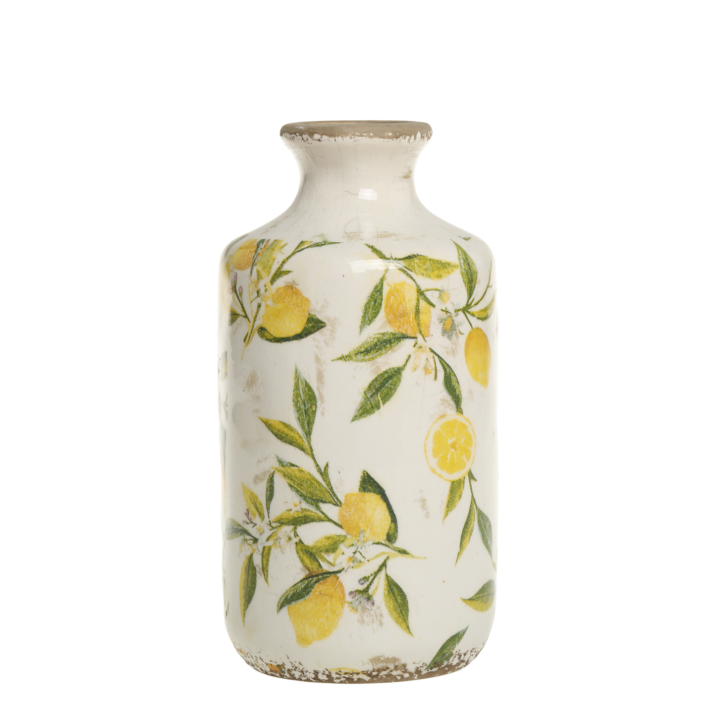 Chic Antique - Limone Flaske med Citronmotiv 21x10 cm