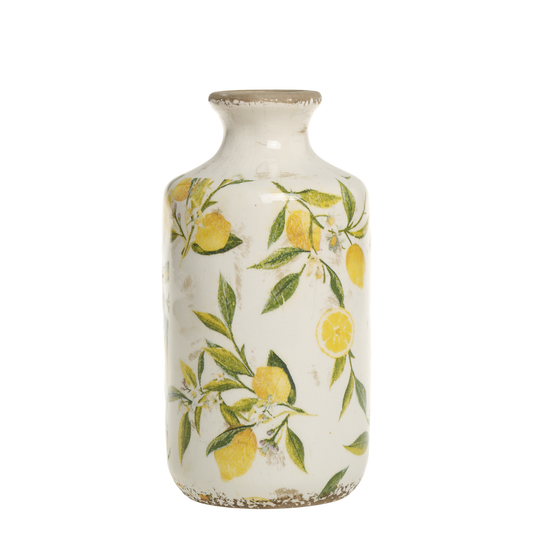 Chic Antique - Limone Flaske med Citronmotiv 21x10 cm