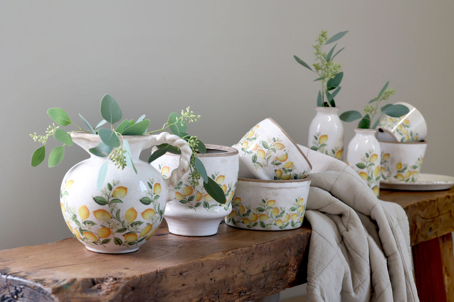 Chic Antique -  Limone Blossom Skjuler m. citroner og blomster
