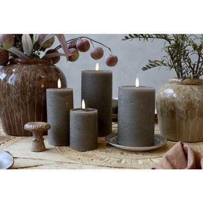 Chic Antique Vase med Striber – H19/Ø18 cm – Latte
