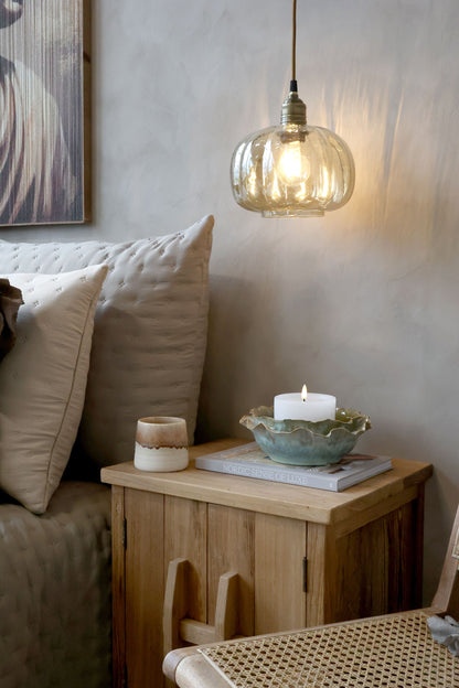 Chic Antique –  Lampe m. messingtop