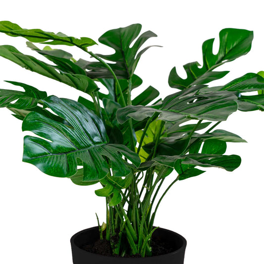 Monstera – Kunstig plante, grøn (H: 45 cm)
