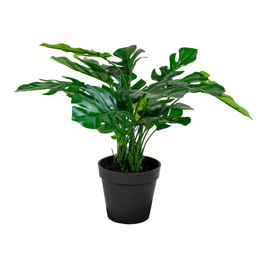 Monstera – Kunstig plante, grøn (H: 45 cm)