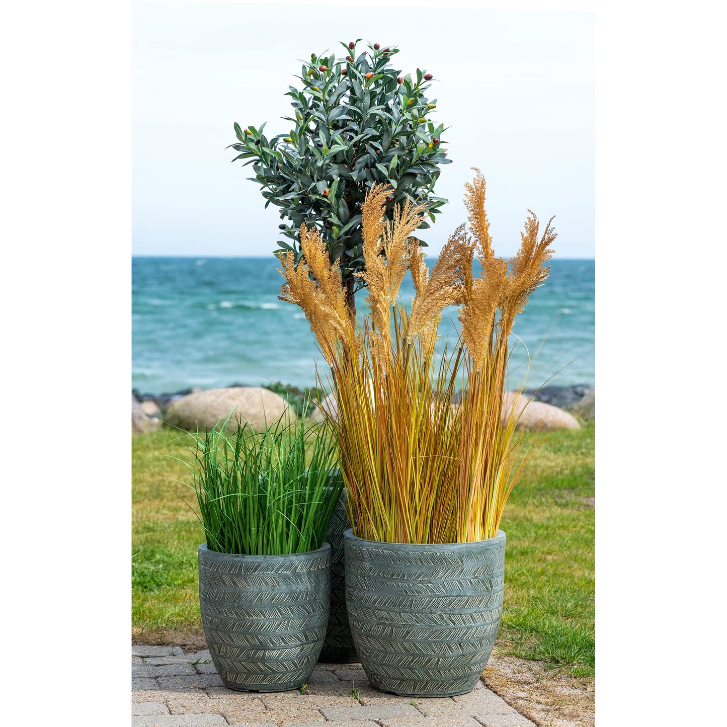 Sorghum Grass – Kunstig plante, natur (H:110 cm)