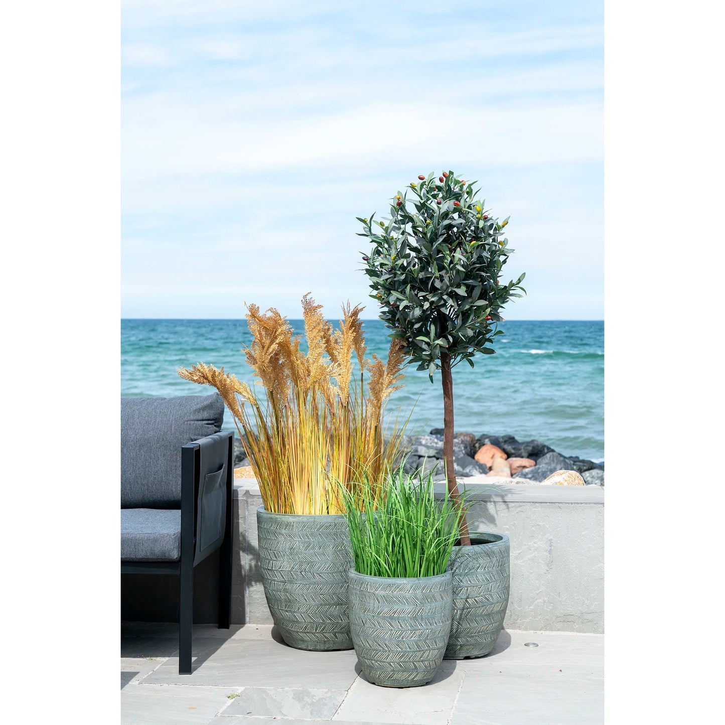 Sorghum Grass – Kunstig plante, natur (H:110 cm)