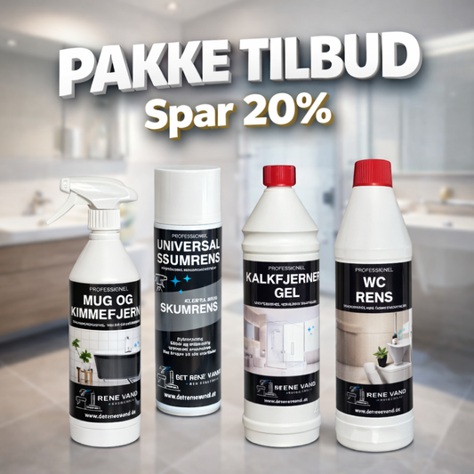 PROFESSIONEL MUG OG SKIMMEL - KALKFJERNER - TOILETRENS OG UNIVERSAL SKUMRENS