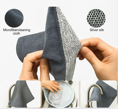 🧽 Dobbeltlags Super Klud – Ståltråd & Microfiber (1 stk)