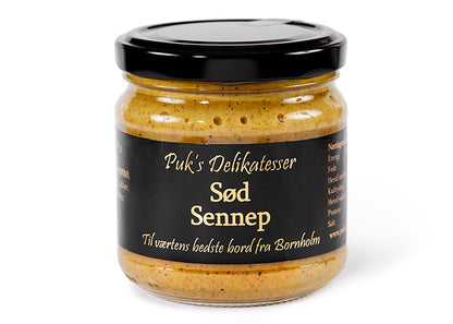 Puk's Delikatesser Sød Sennep –  Perfekt til pålæg, smørrebrød og dressinger.
