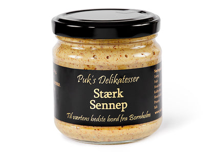 Puk's Delikatesser Stærk Sennep – Perfekt til sennepssauce, fisk og smørrebrød.