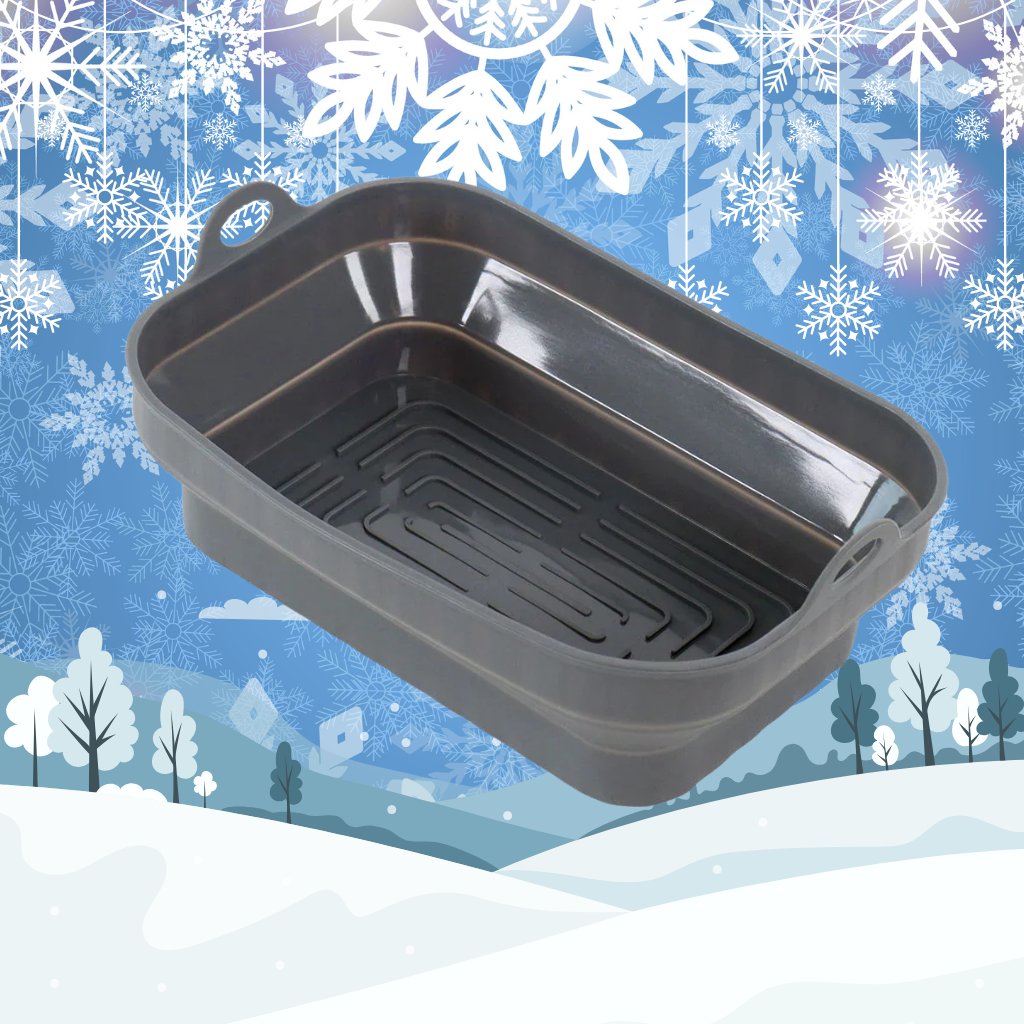 Airfryer silikoneform, dobbelt skuffe 33*23*6.8cm