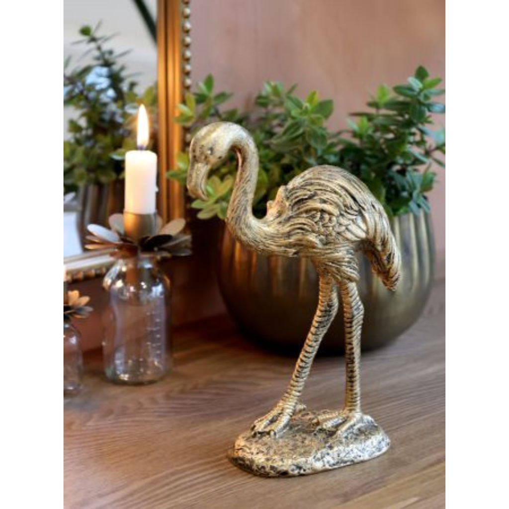 Chic Antique – Flamingo i antique messing